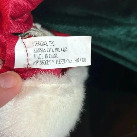 Holiday Time Standing Santa with Gifts And Walking Stick Christmas Decor 18” - Picture 10 of 10